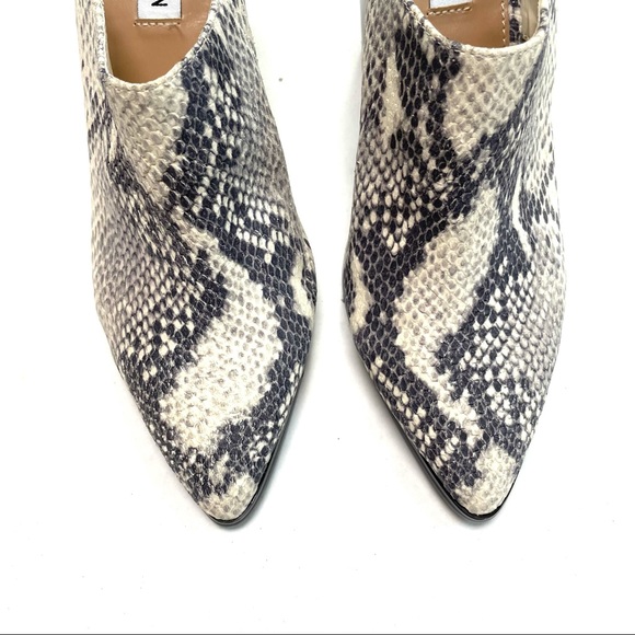 Steve Madden Savina Snakeskin Leather Heeled Mules - Picture 2 of 8
